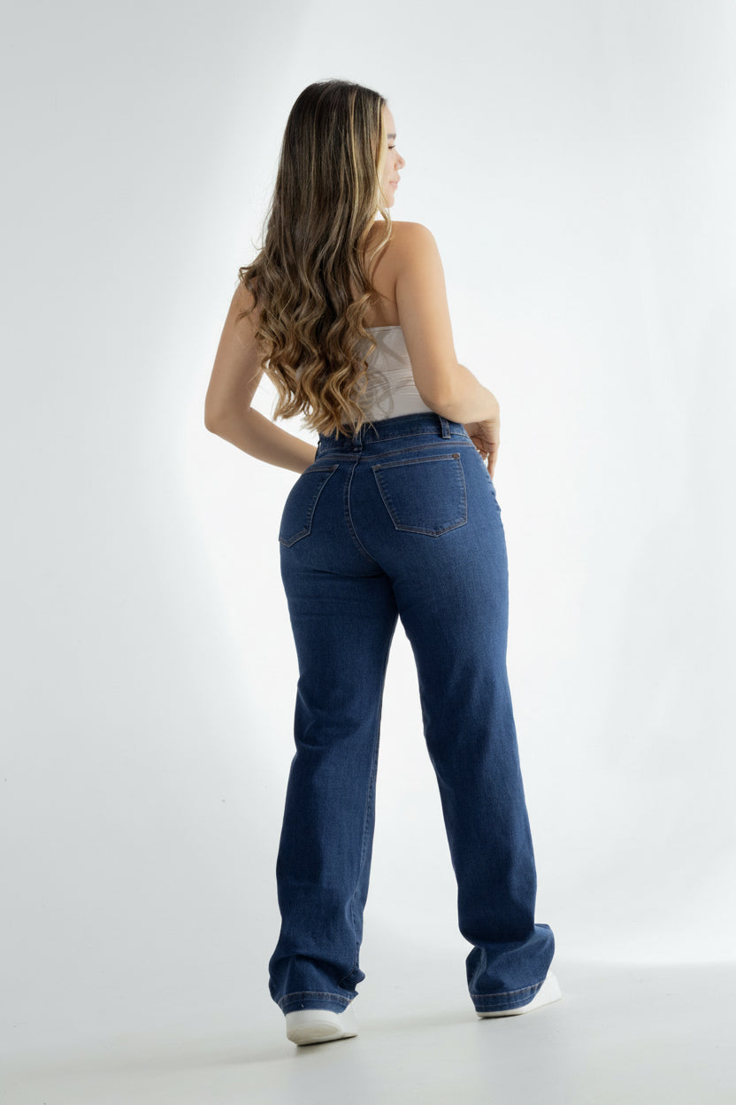 Jean Wide Leg Azul Oscuro – White Wit Jeans