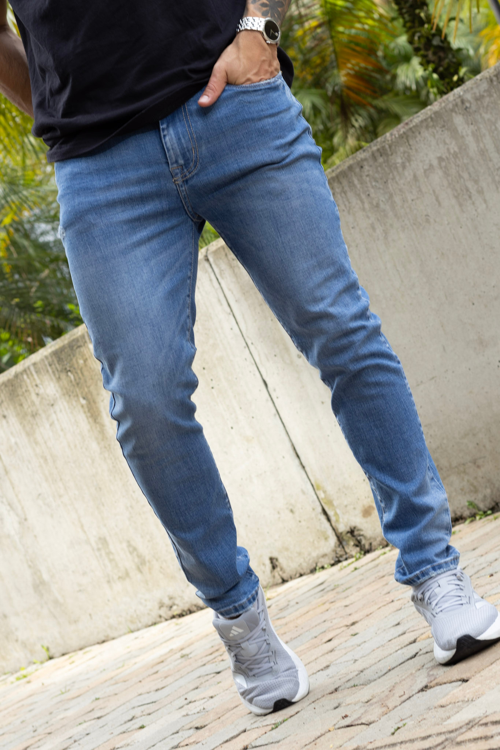 Jean Hombre Azul Medio Slim Fit