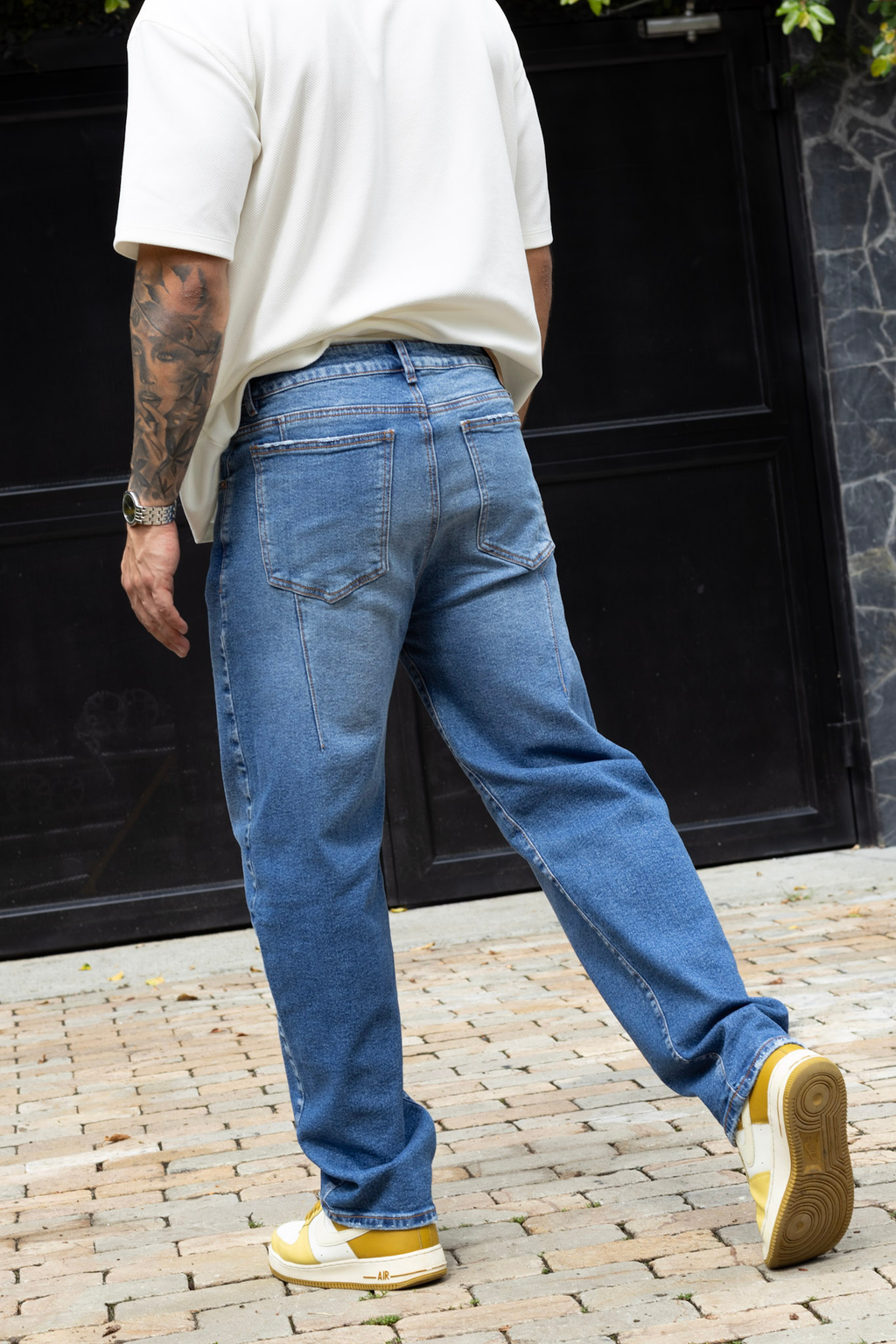 Jean Hombre Azul Medio Corte Recto
