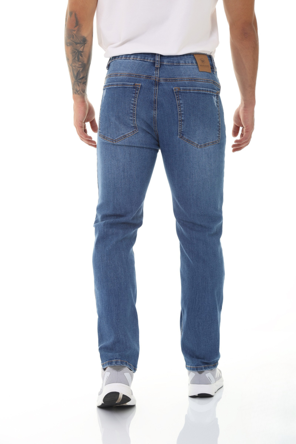 Jean Hombre Azul Medio con Rotos