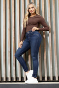 Jean Skinny Tiro Alto Azul Índigo